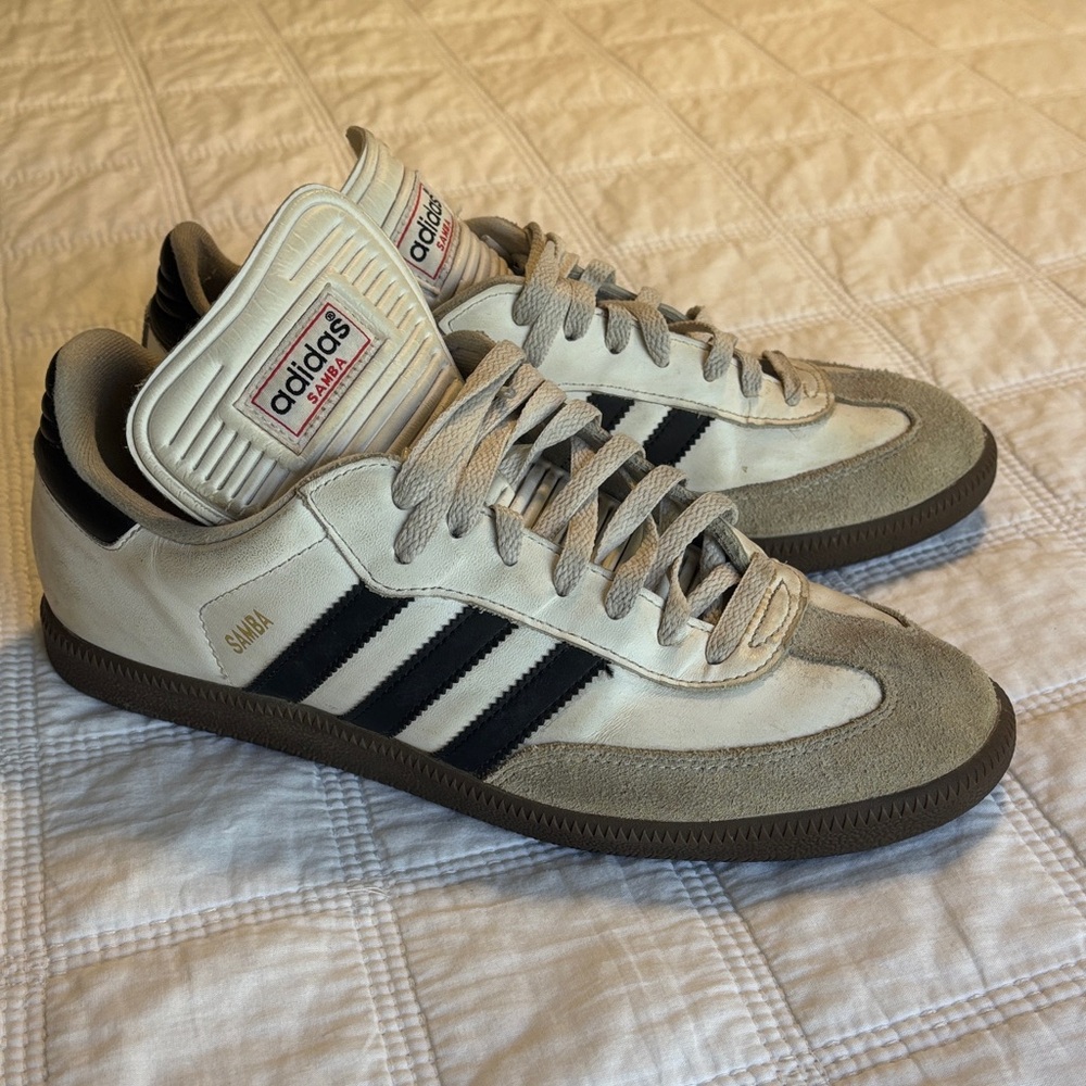 Adidas Samba Shoes in Beige and Black